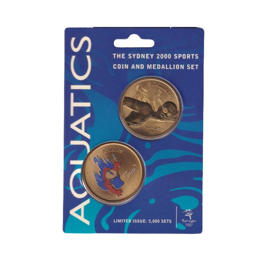 2000 Sydney Olympics - Coin and Medallion Set - Aquatics