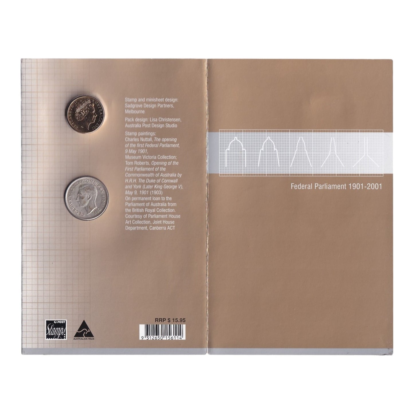 Australia Post - Federal Parliament 1901-2001 - Coin and Stamp pack