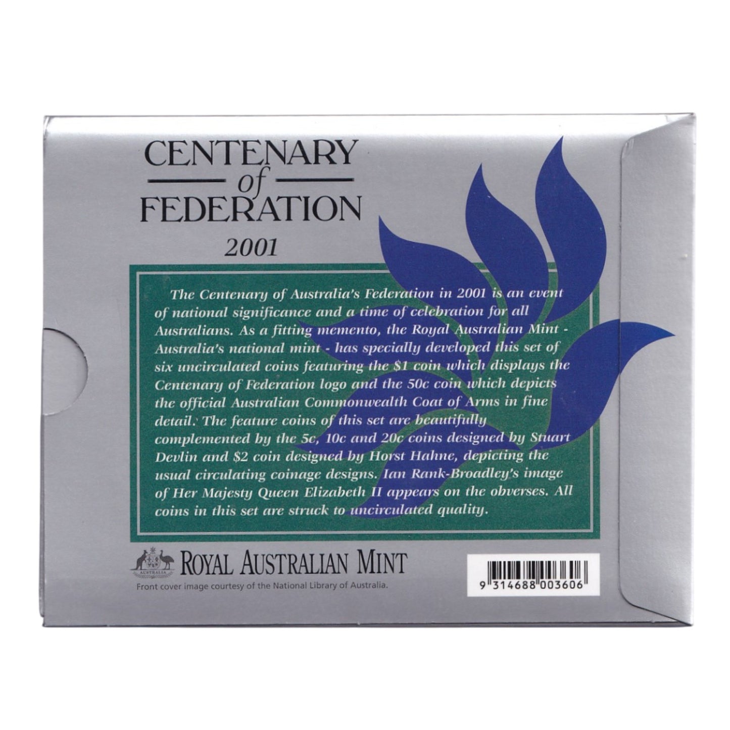 2001 Royal Australian Mint Uncirculated Coin Set - The Centenary of Federation