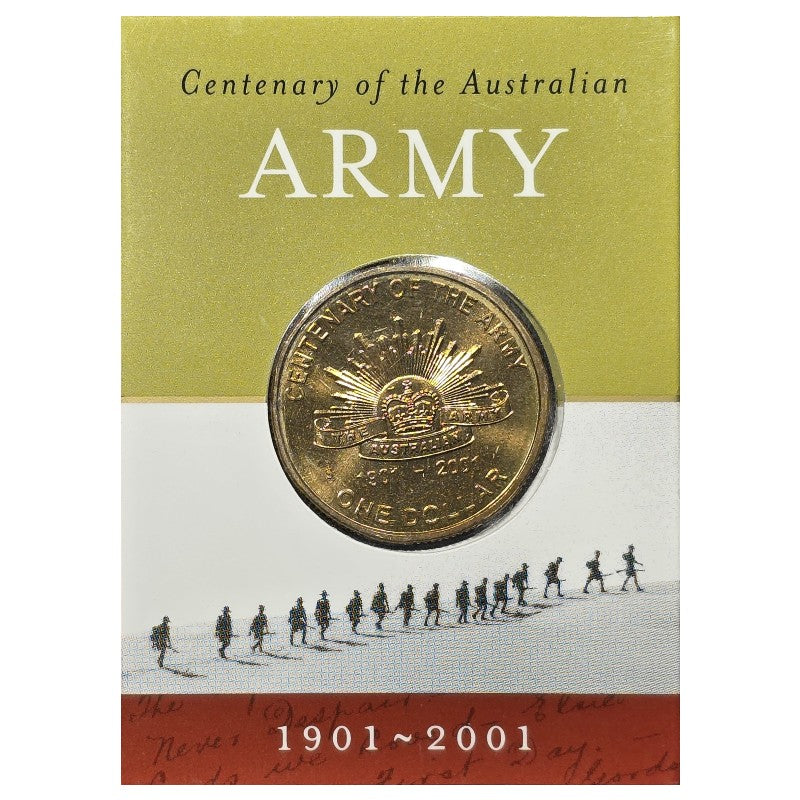 2001 $1 Coin - Centenary of Army 'S' Mintmark
