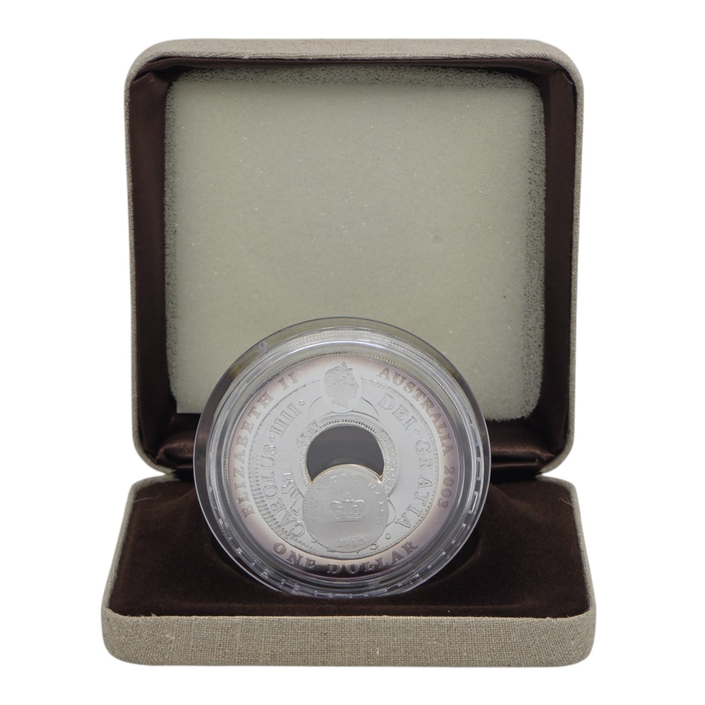 2003 $1 Coin - Subscription Silver Commemorative Dollar - Holey Dollar and Dump
