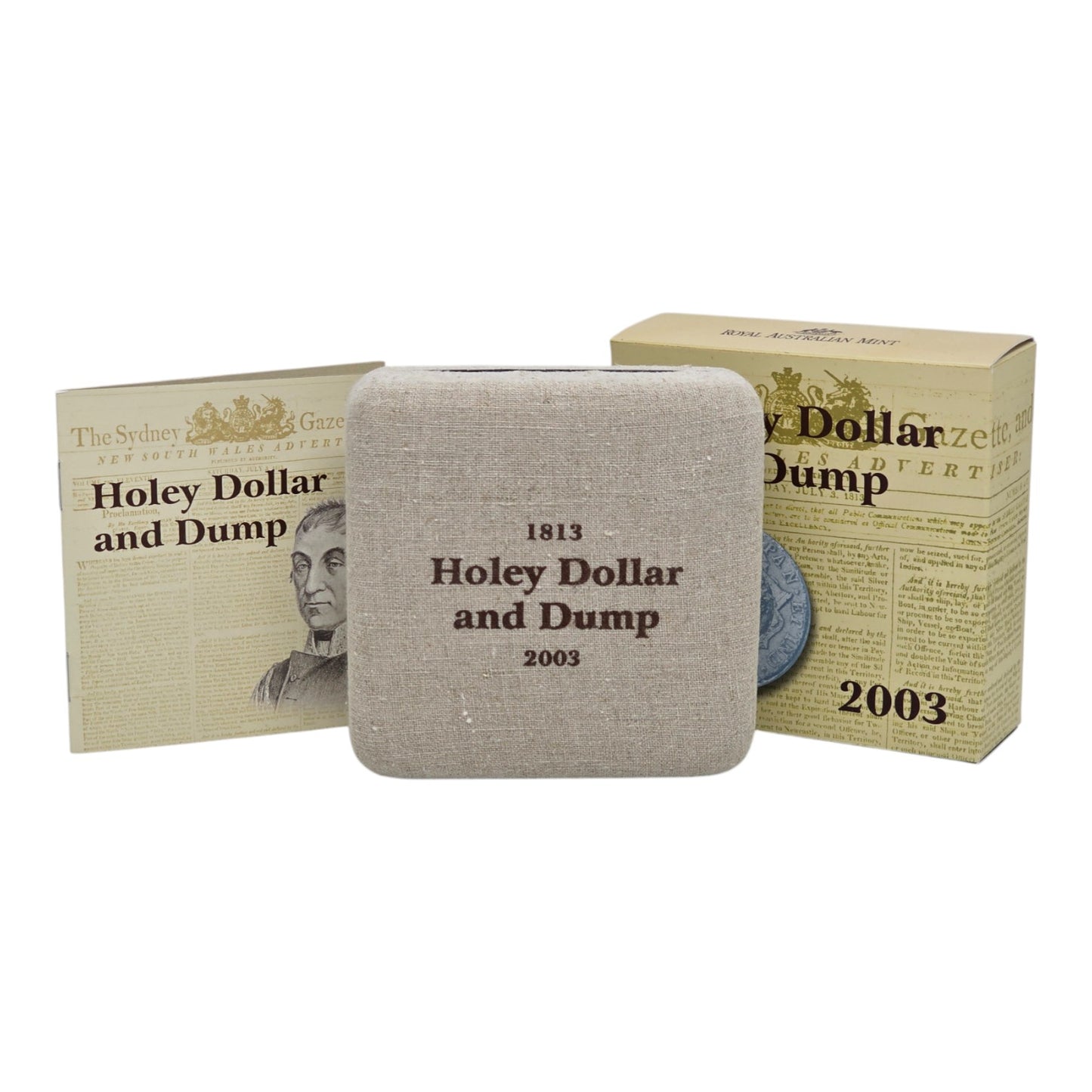 2003 $1 Coin - Subscription Silver Commemorative Dollar - Holey Dollar and Dump