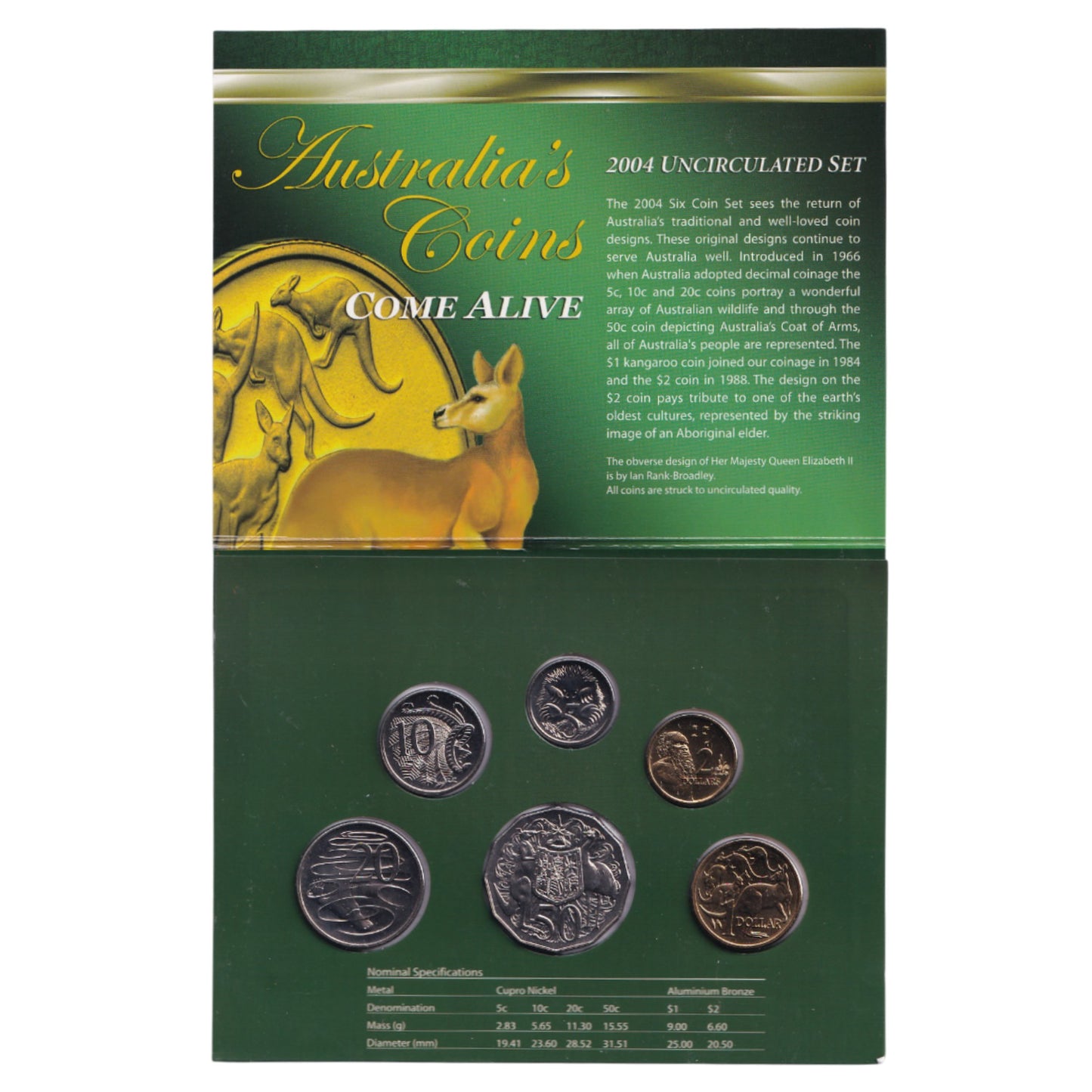 2004 Royal Australian Mint Uncirculated Coin Set - Come Alive