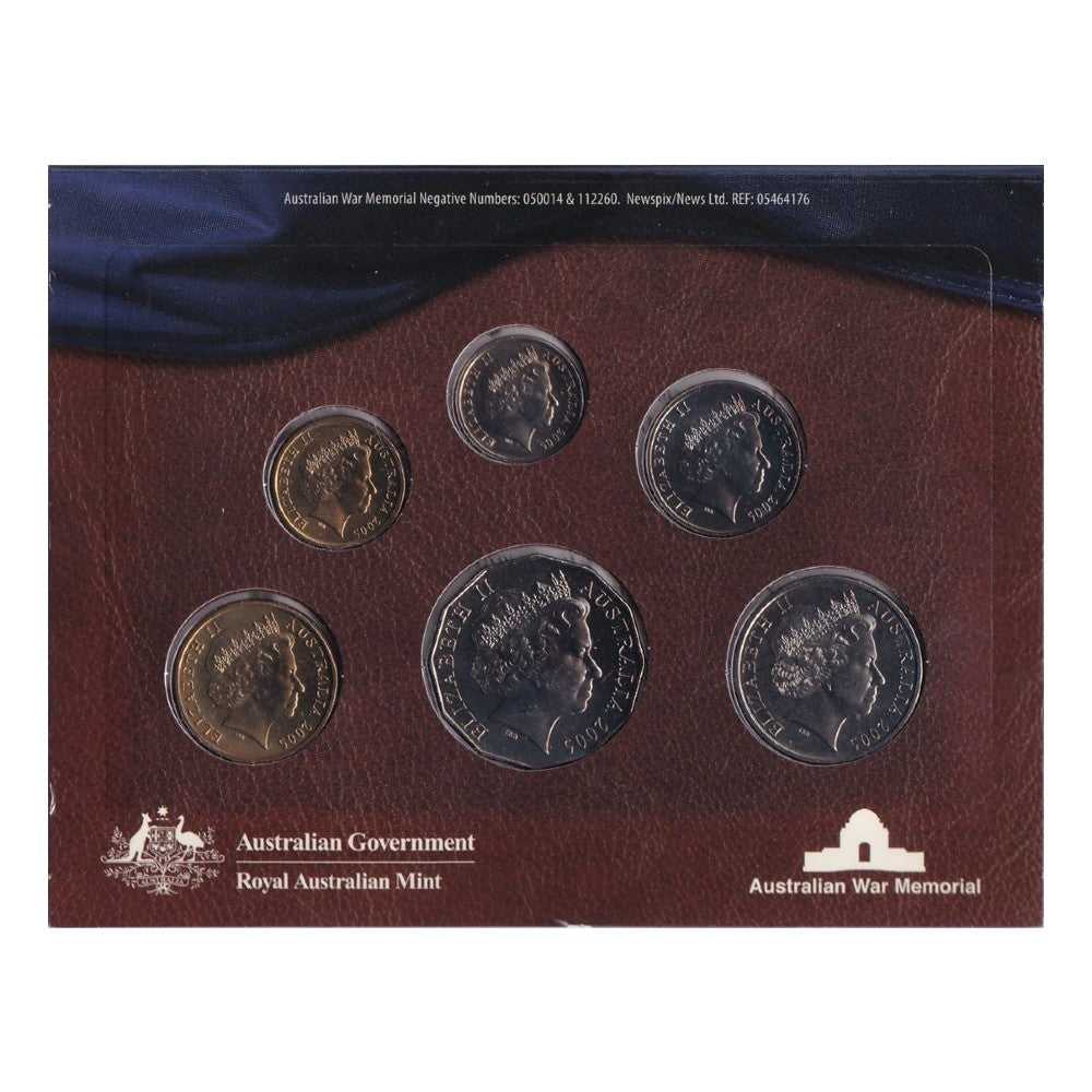 2005 Royal Australian Mint Uncirculated Coin Set - Commemorating the 60th anniversary of the end of World War 2