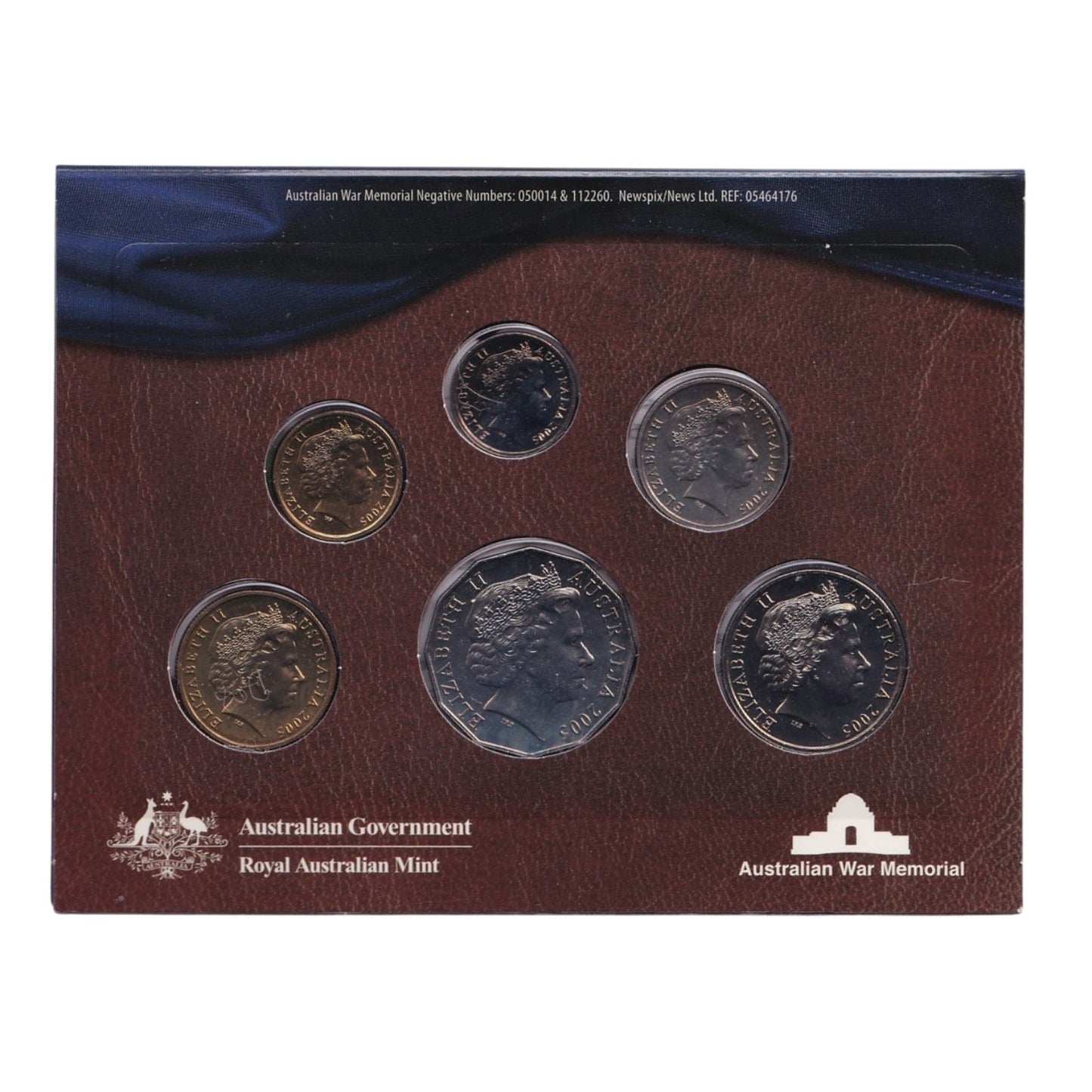 2005 Royal Australian Mint Uncirculated 6 Coin Set - 60th Anniversary of the end of World War 2