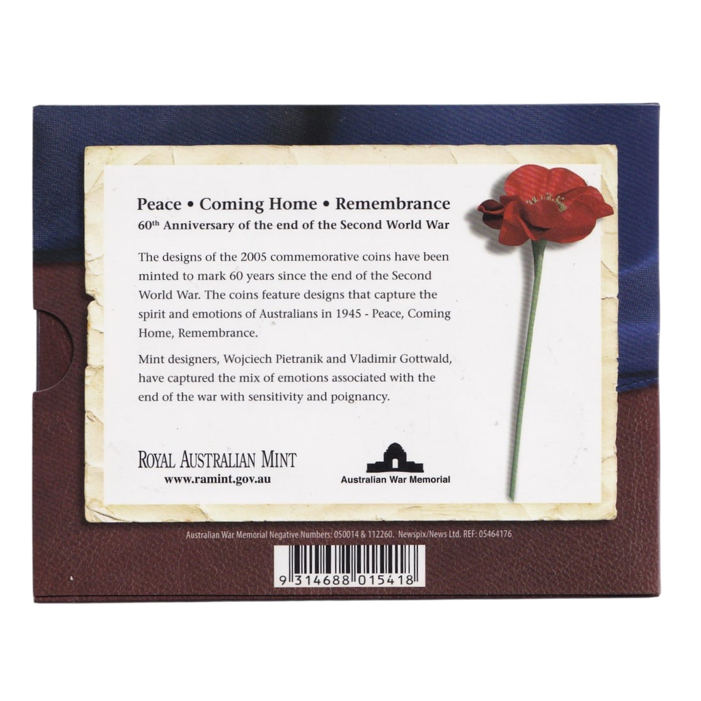 2005 Royal Australian Mint Uncirculated 6 Coin Set - 60th Anniversary of the end of World War 2