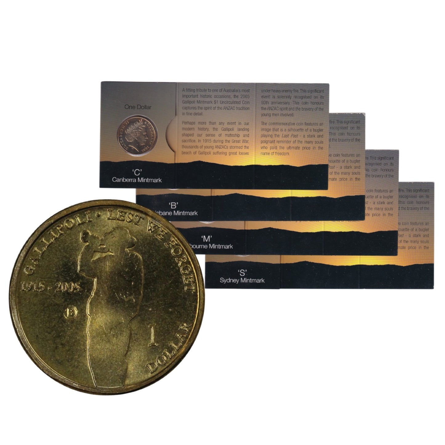 2005 $1 Coin - 90th Anniversary Gallipoli Landing 1915-2005
