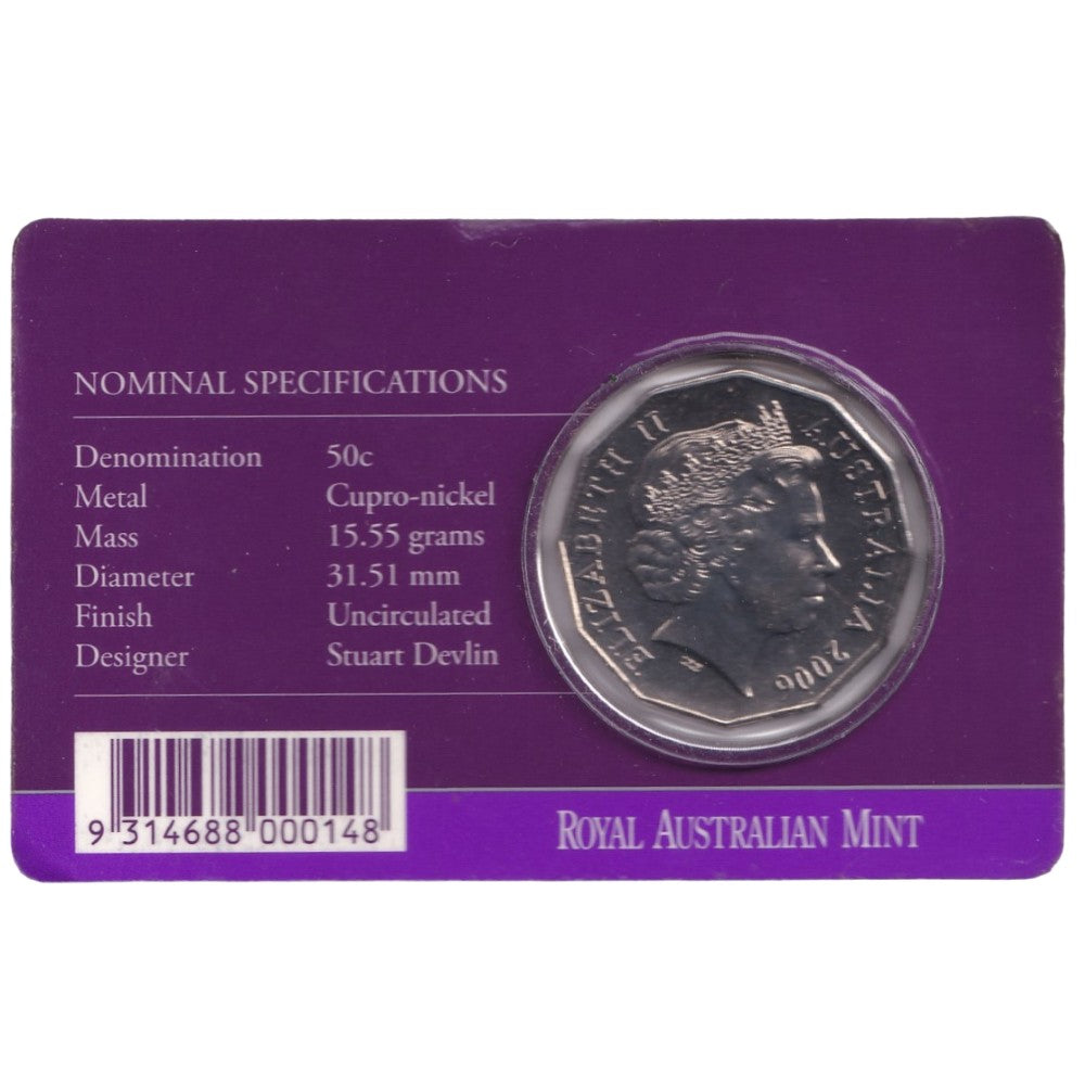 2006 50c Coin - Her Majesty Queen Elizabeth II - 80th Birthday