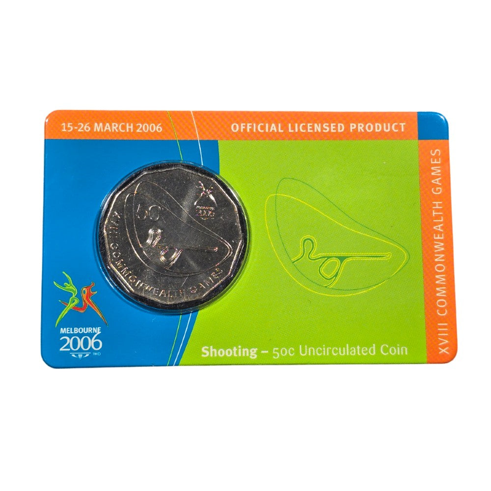2006 50c Coin - XVIII Commonwealth Games - Shooting