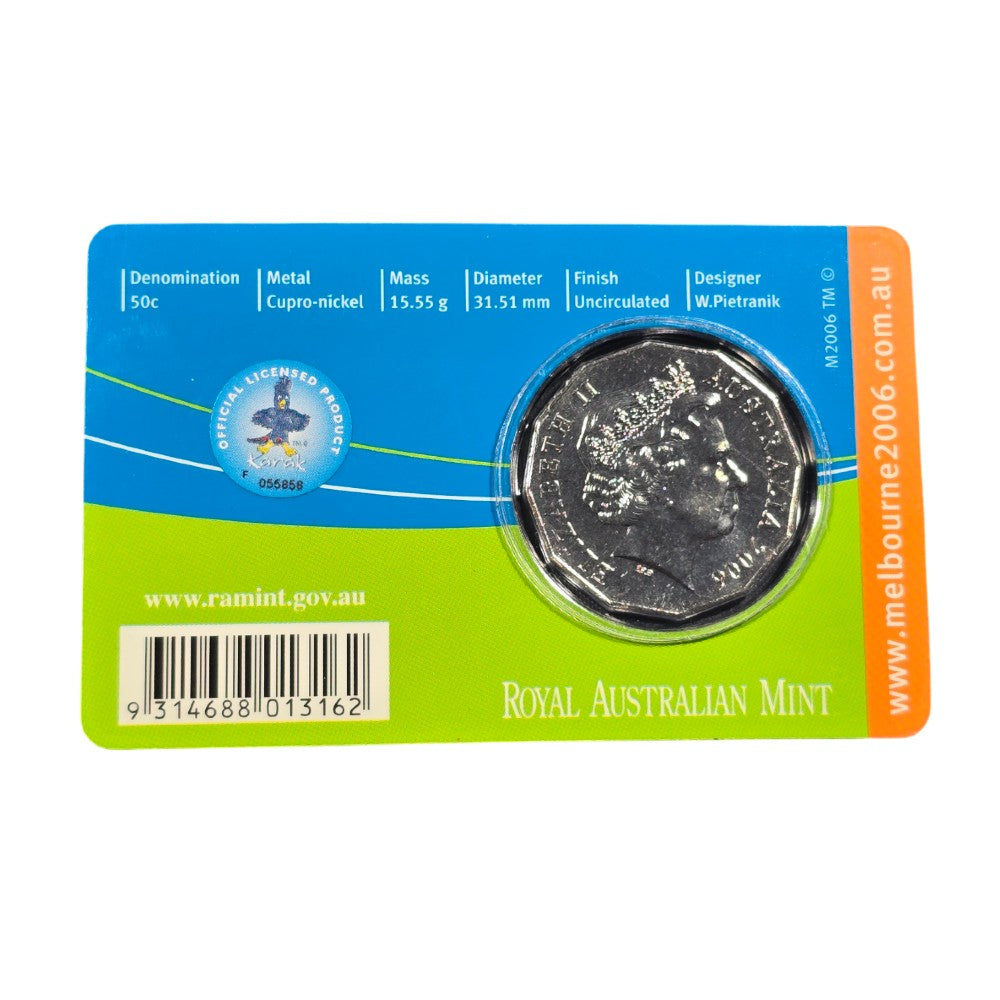 2006 50c Coin - XVIII Commonwealth Games - Shooting