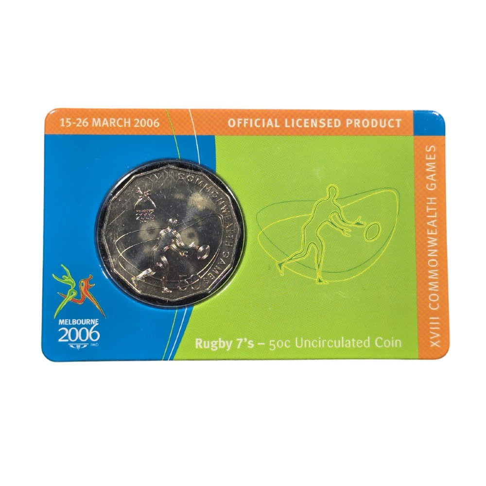2006 50c Coin - XVIII Commonwealth Games - Rugby 7's