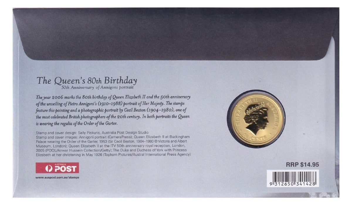 2006 Perth Mint PNC - QEII 80th Birthday