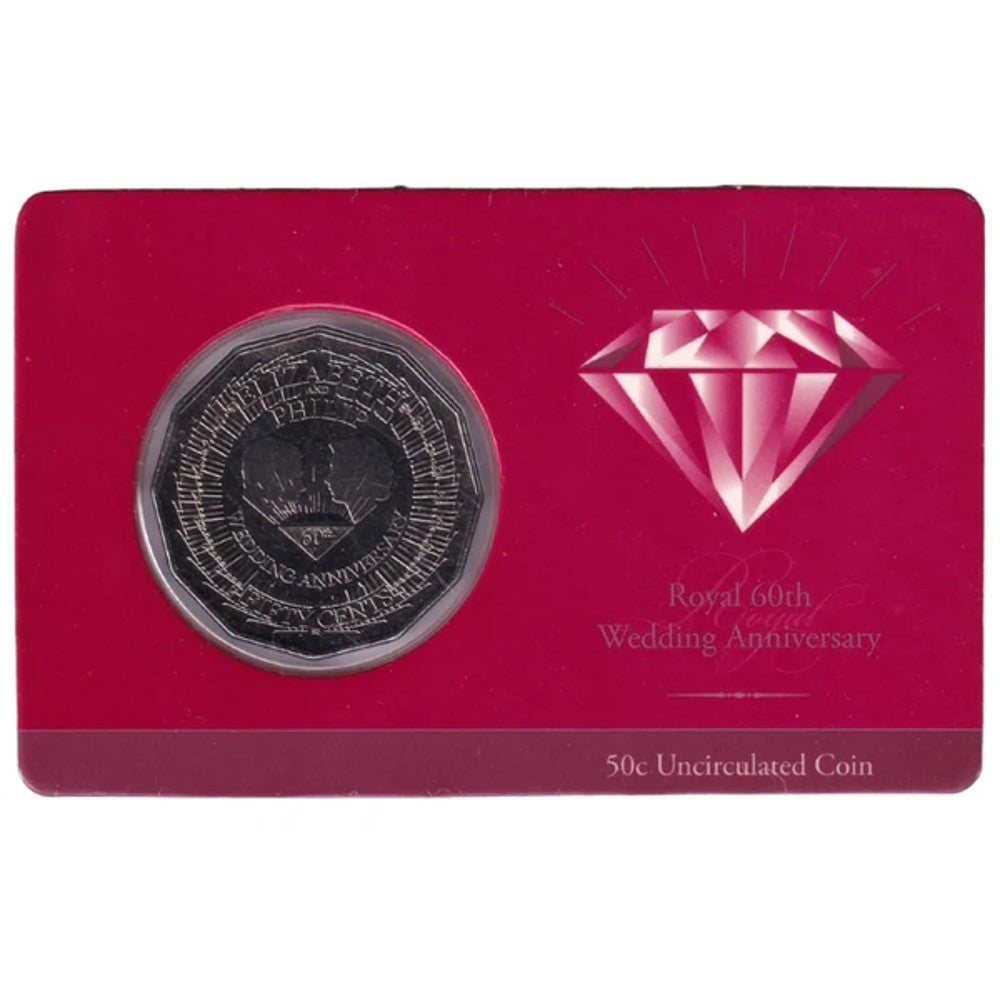 2007 50c Coin - Royal 60th 'Diamond' Wedding Anniversary