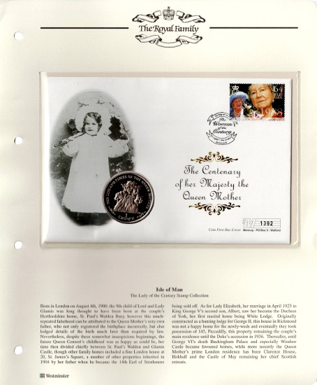 1999 The Royal Family Westminster Collection - 21 Stamp and Coin Cover Collection - The Queen Mother