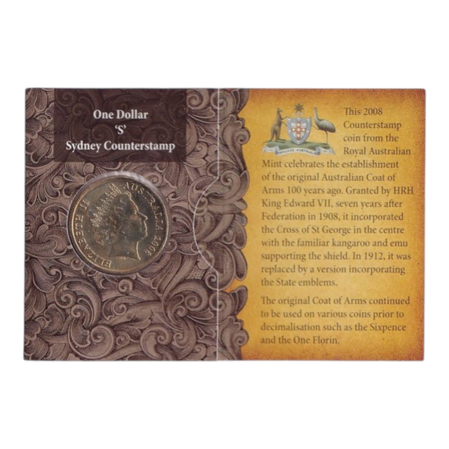 2008 $1 Coin - 100th Anniversary of the Original Coat of Arms