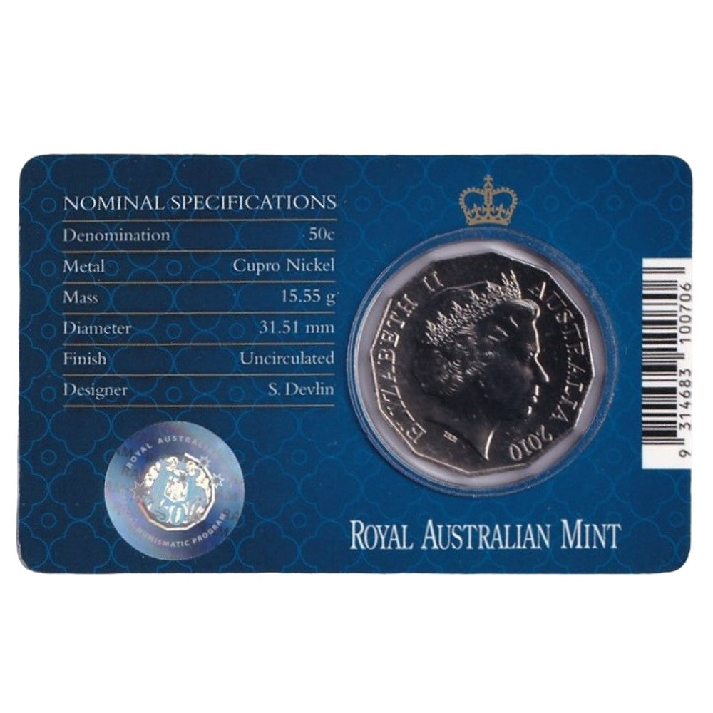2010 50c Coin - Royal Engagement of Prince William to Miss Catherine Middleton