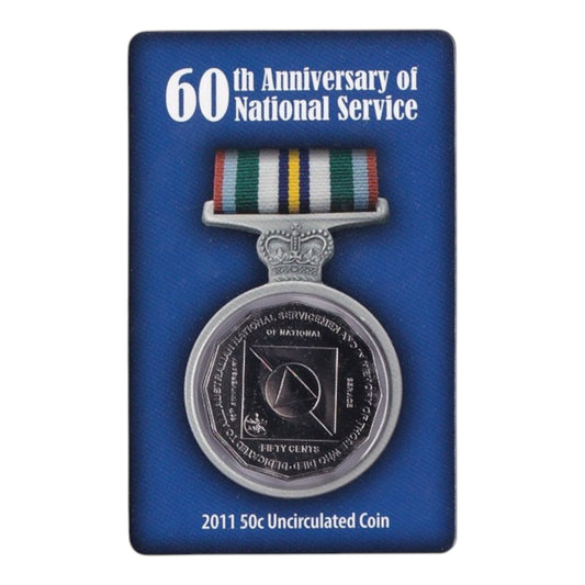 2011 50c Coin - 60th Anniversary of National Service