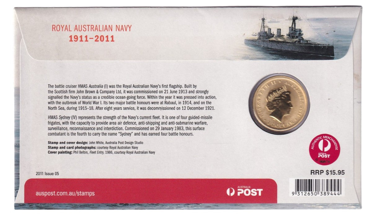 2011 Perth Mint PNC - Royal Australian Navy Centenary