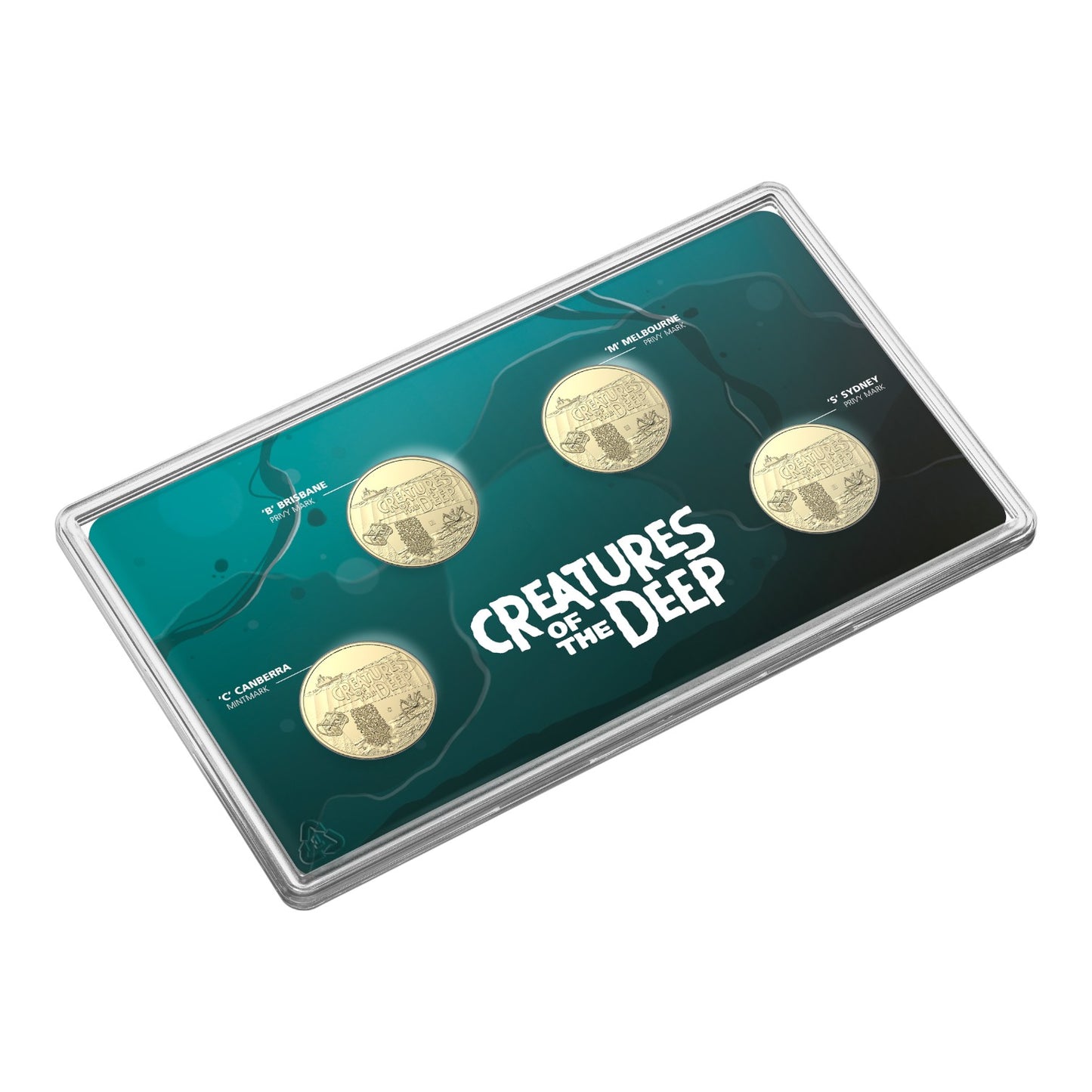 2023 Creatures of the Deep - $1 AlBr Mintmark and Privy Mark Uncirculated Four Coin Set