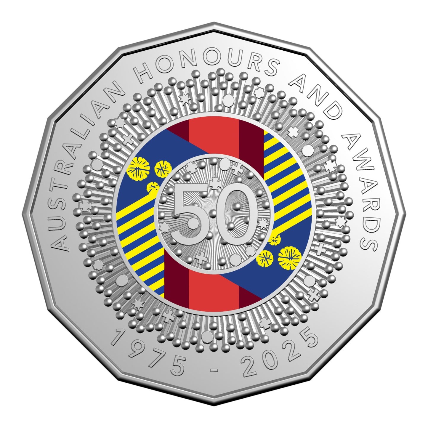 2025 Coloured Six Coin Uncirculated Year Set - 50 Years of the Australian Honours System
