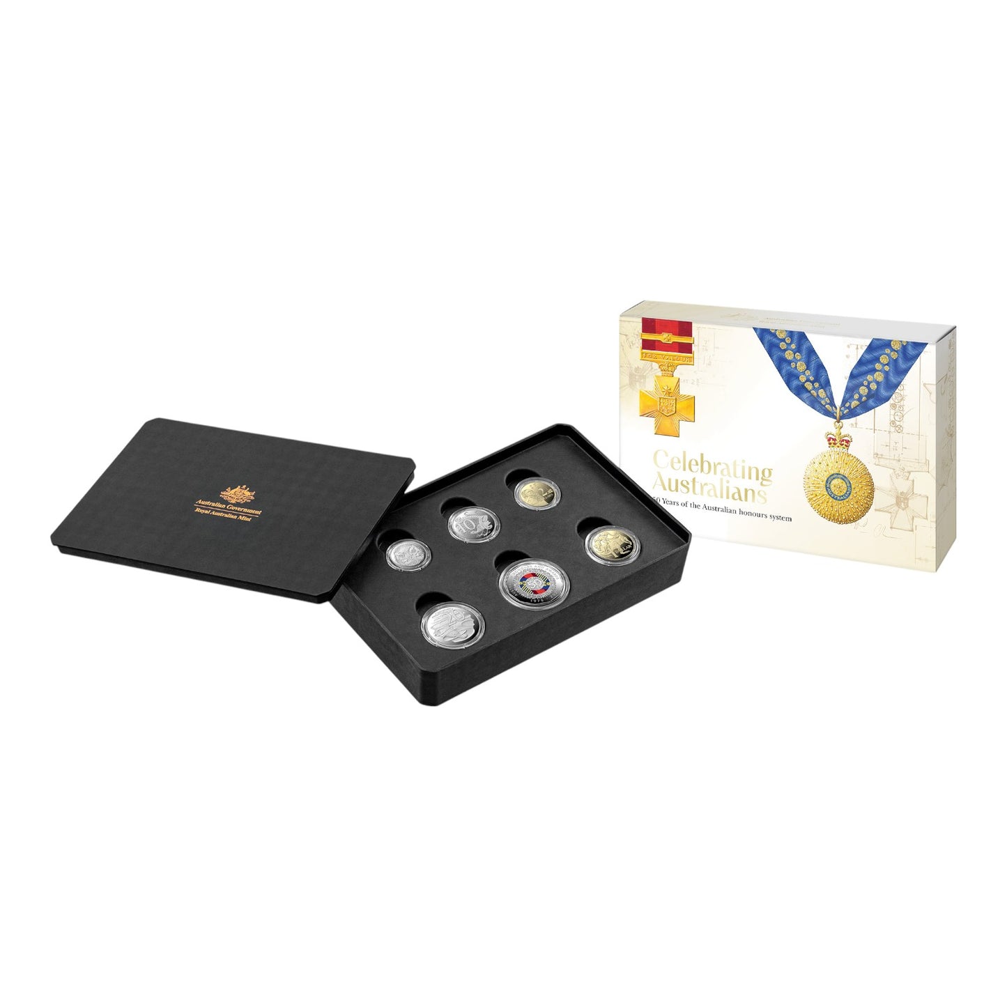 2025 Six-Coin Coloured Proof Year Set - 50th Anniversary of the Australian Honours and Awards System