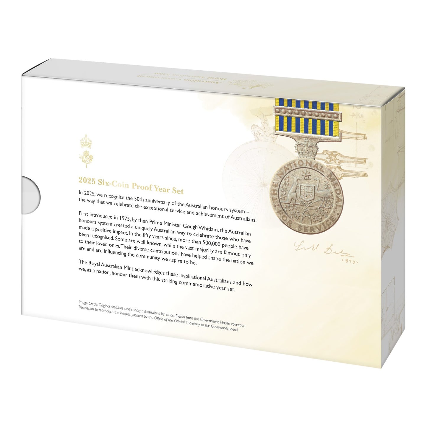 2025 Six-Coin Coloured Proof Year Set - 50th Anniversary of the Australian Honours and Awards System