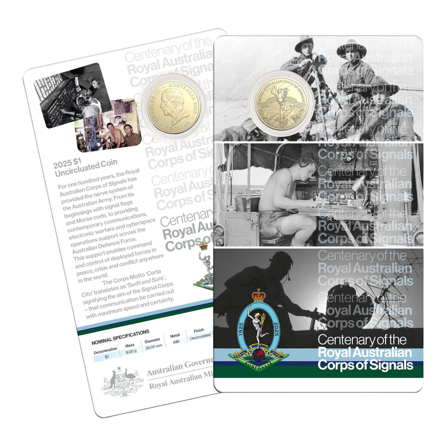 2025 $1 Uncirculated Coin - Centenary of Royal Australian Corps of Signal