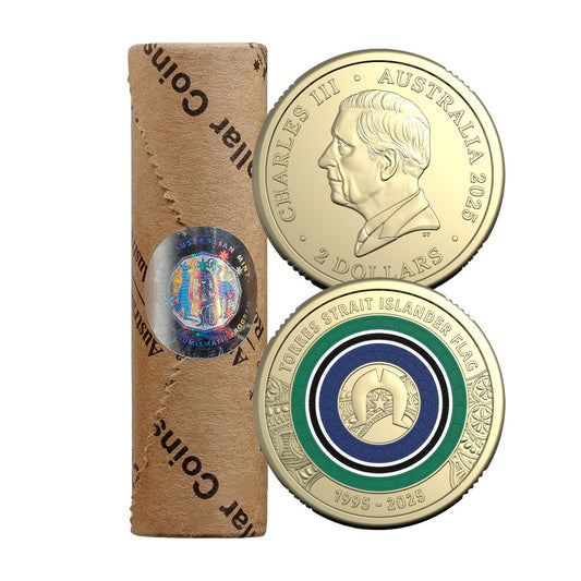 2025 $2 Coloured Circulating Coin Roll - 30th Anniversary of the Torres Strait Islander Flag - Premium