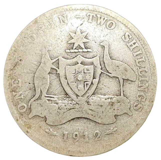 1912 Australian Florin - Very Good