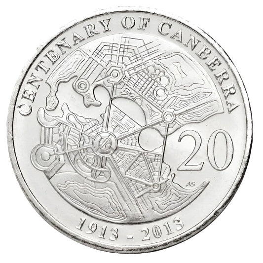 2013 20 Cent Coin - Centenary of Canberra