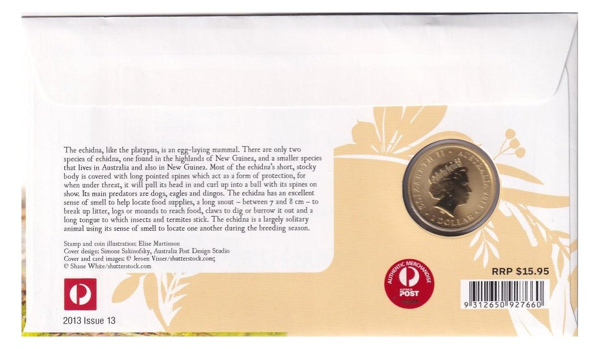 2013 Perth Mint PNC - Bush Babies - Echidna