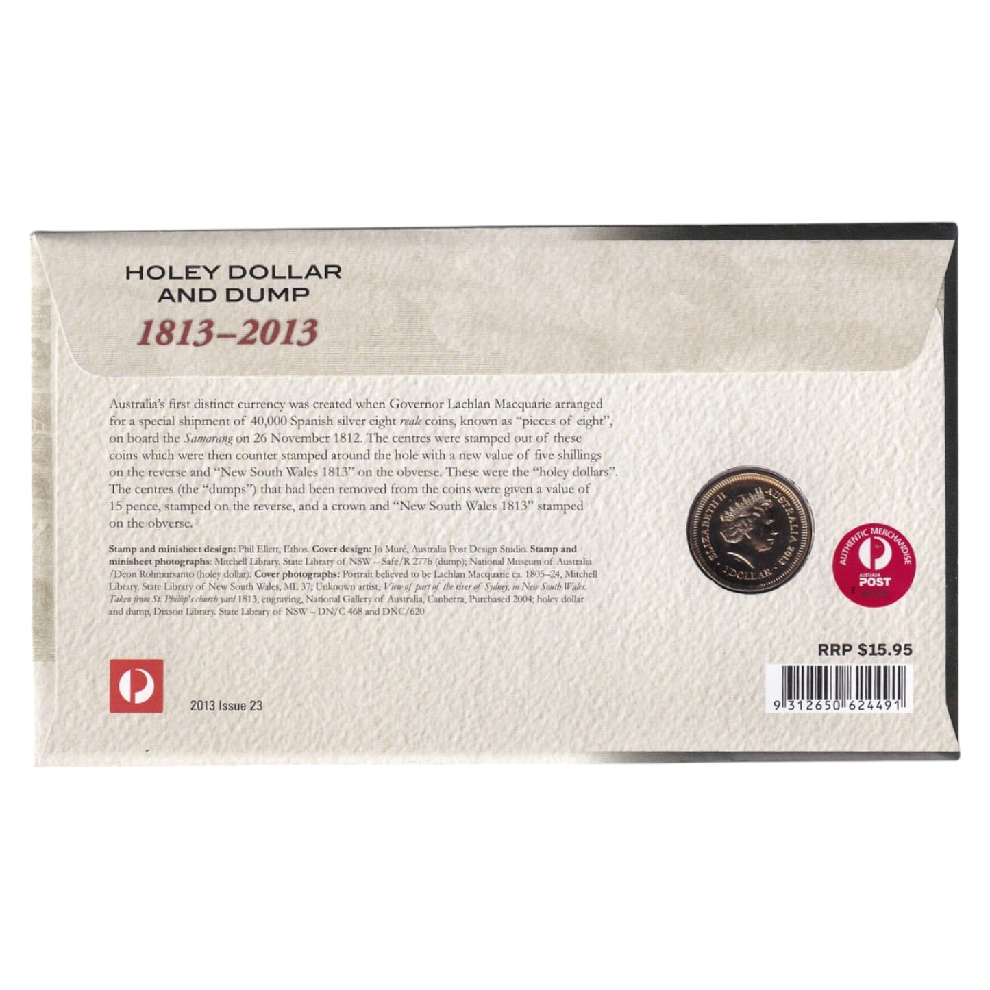 2013 PNC - Holey Dollar & Dump Bicentenary 1813 - 2013