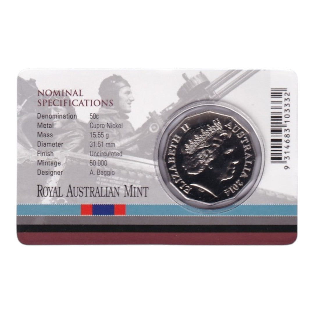 2014 50c Coin - Australia at War - Australian Flying Corps