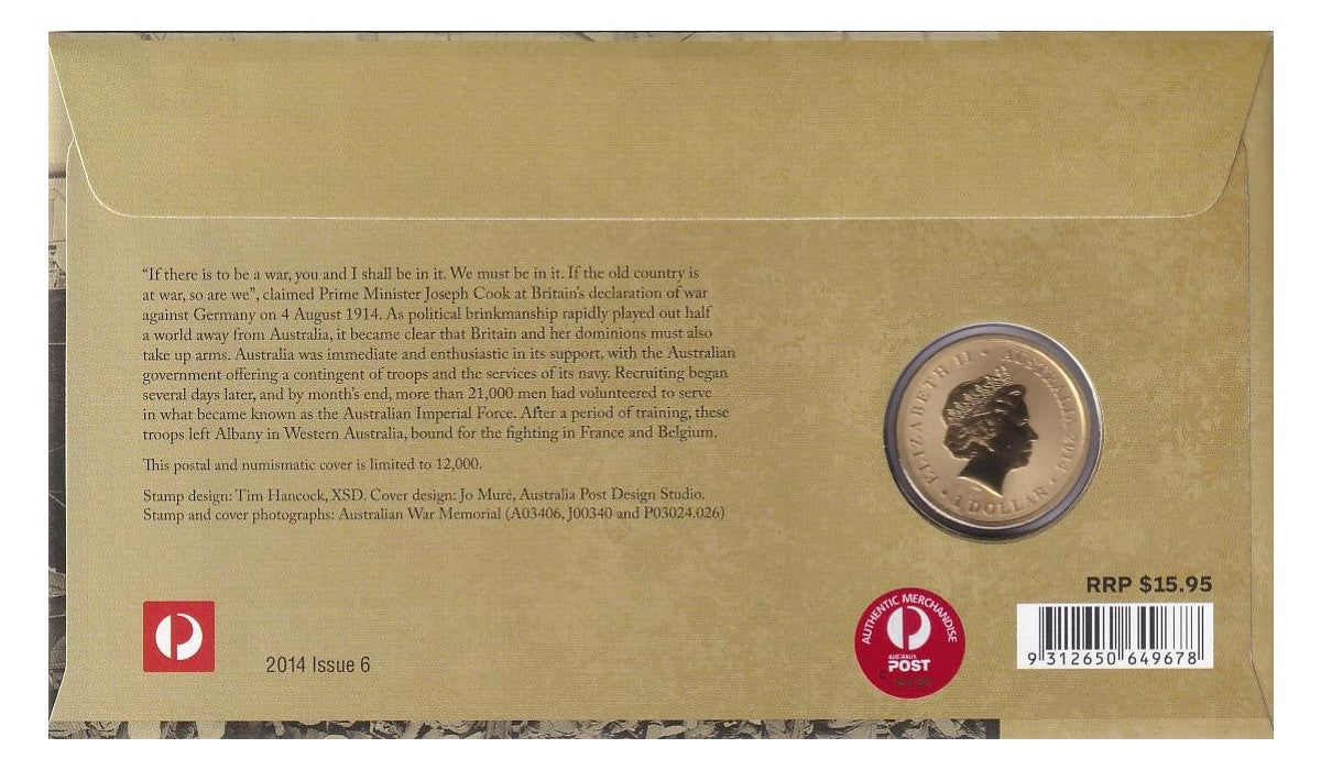 2014 Perth Mint PNC - Declaration of WW1