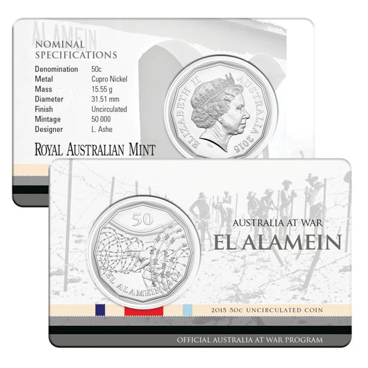 2015 Australian 50c Coin - Australia at War -  El Alamein