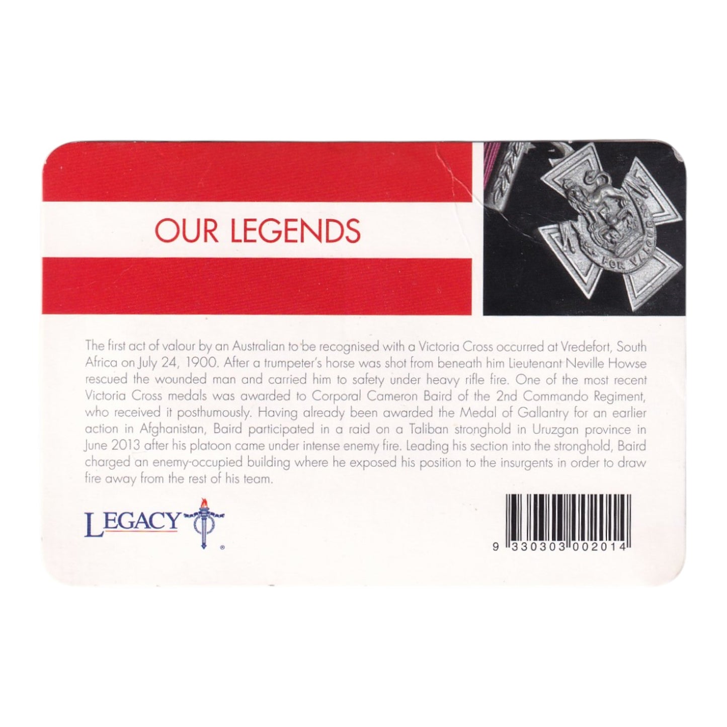 2016 25c Coin - ANZAC to Afghanistan - "Our Legends"