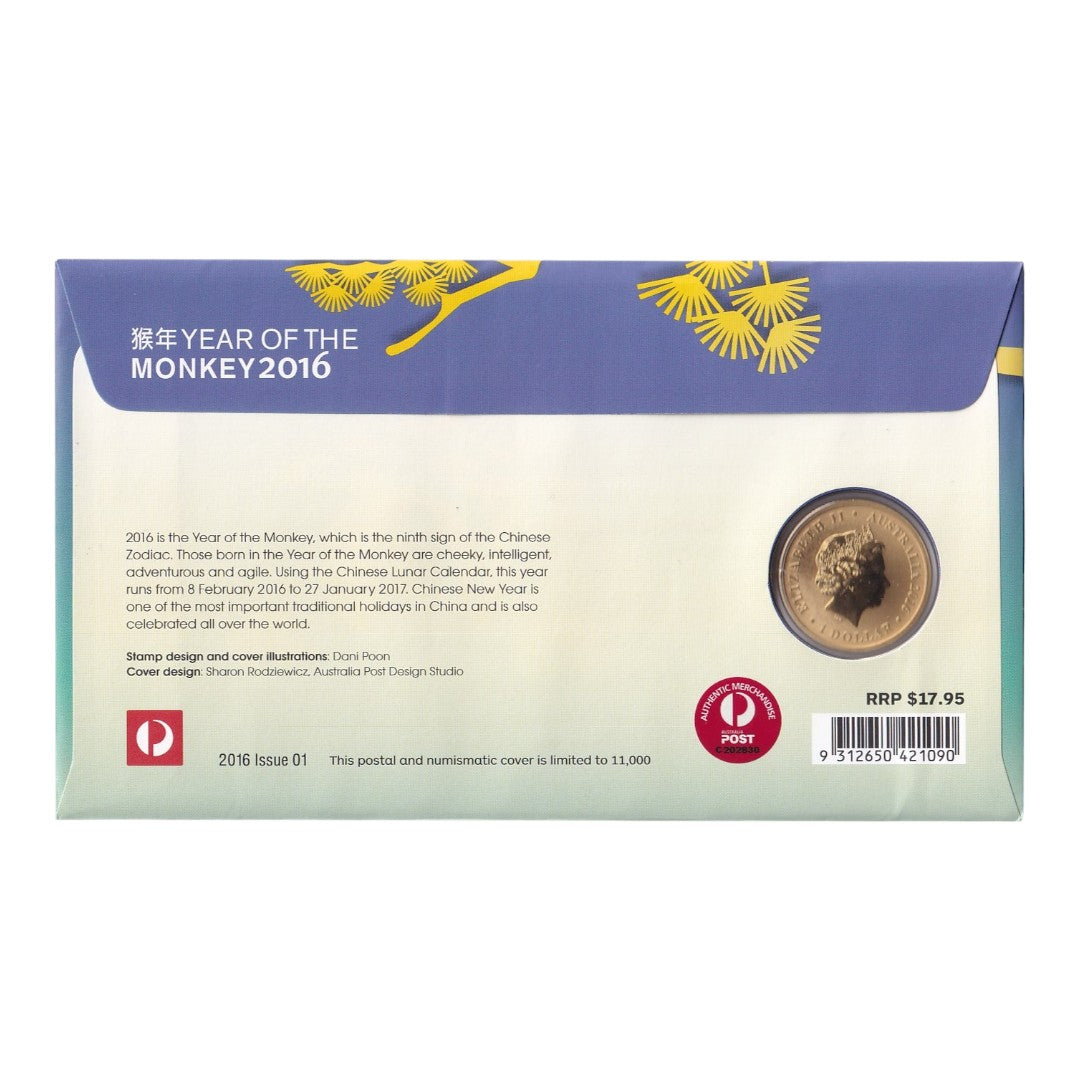 2016 Perth Mint PNC - Year of the Monkey