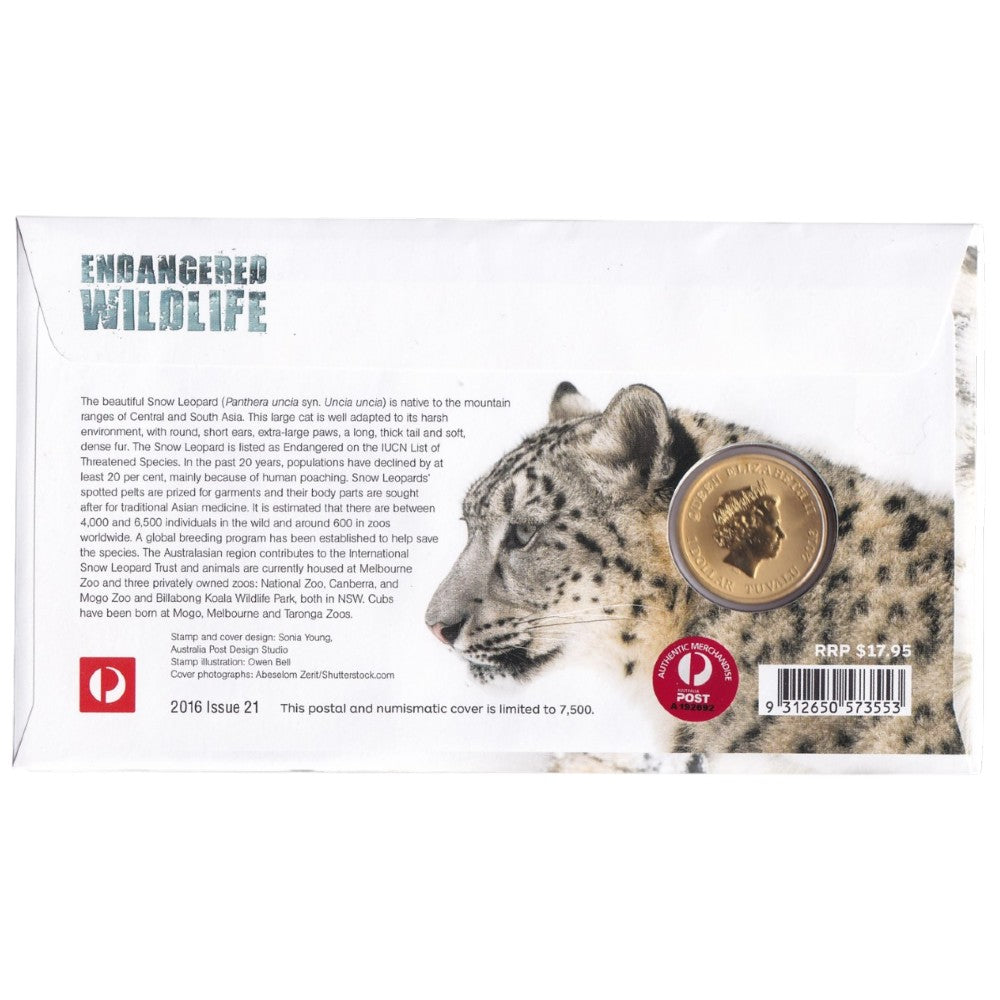2016 Perth Mint PNC - Endangered Wildlife - Snow Leopard