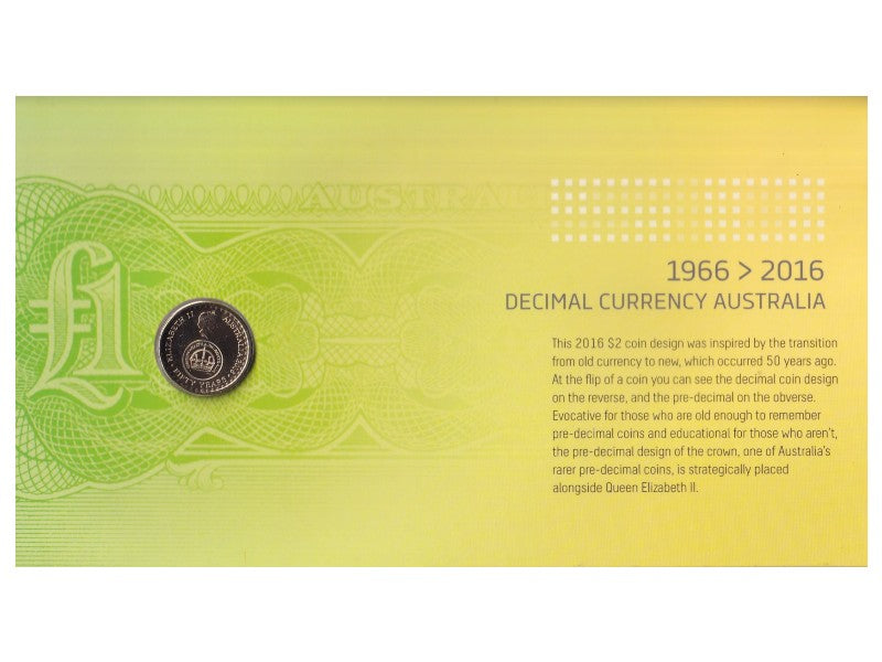 2016 PNC - 50th Anniversary of Decimal Currency $2 coin