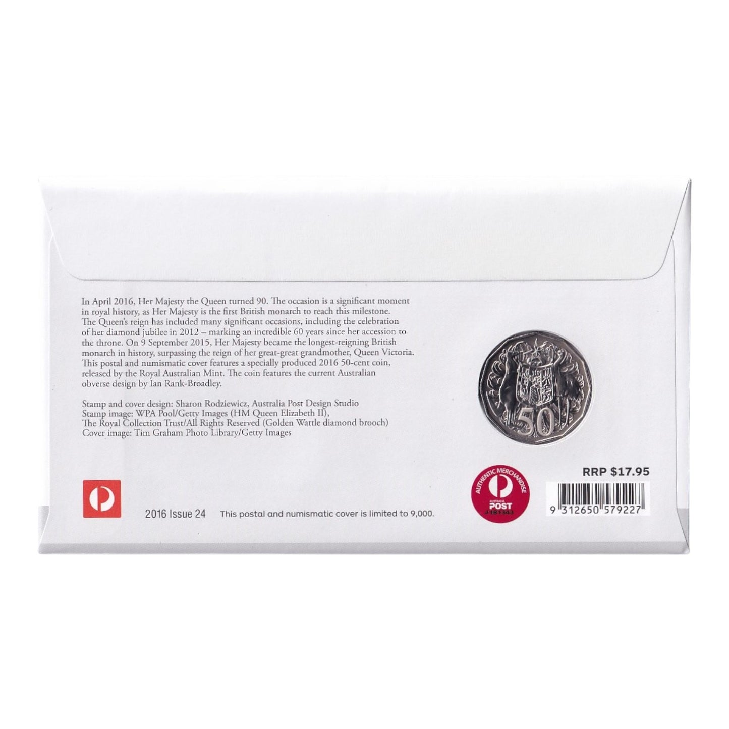 2016 PNC - Queen Elizabeth's II 90th Birthday - Rank-Broadley Portrait