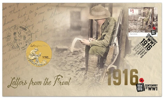 2016 Perth Mint PNC - Postmen of WW1 - Letters from the Front