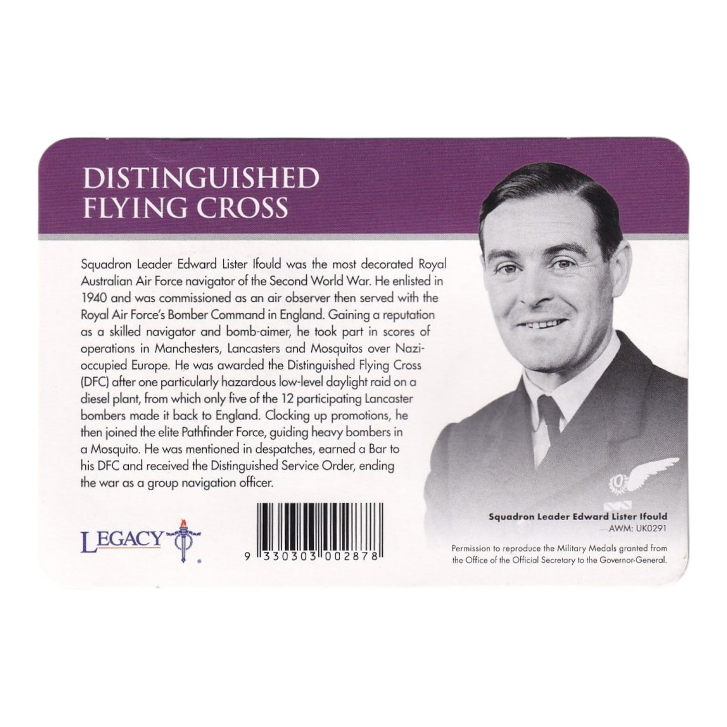 2017 25c Coin - Legends of the Anzac - Distinguished Flying Cross