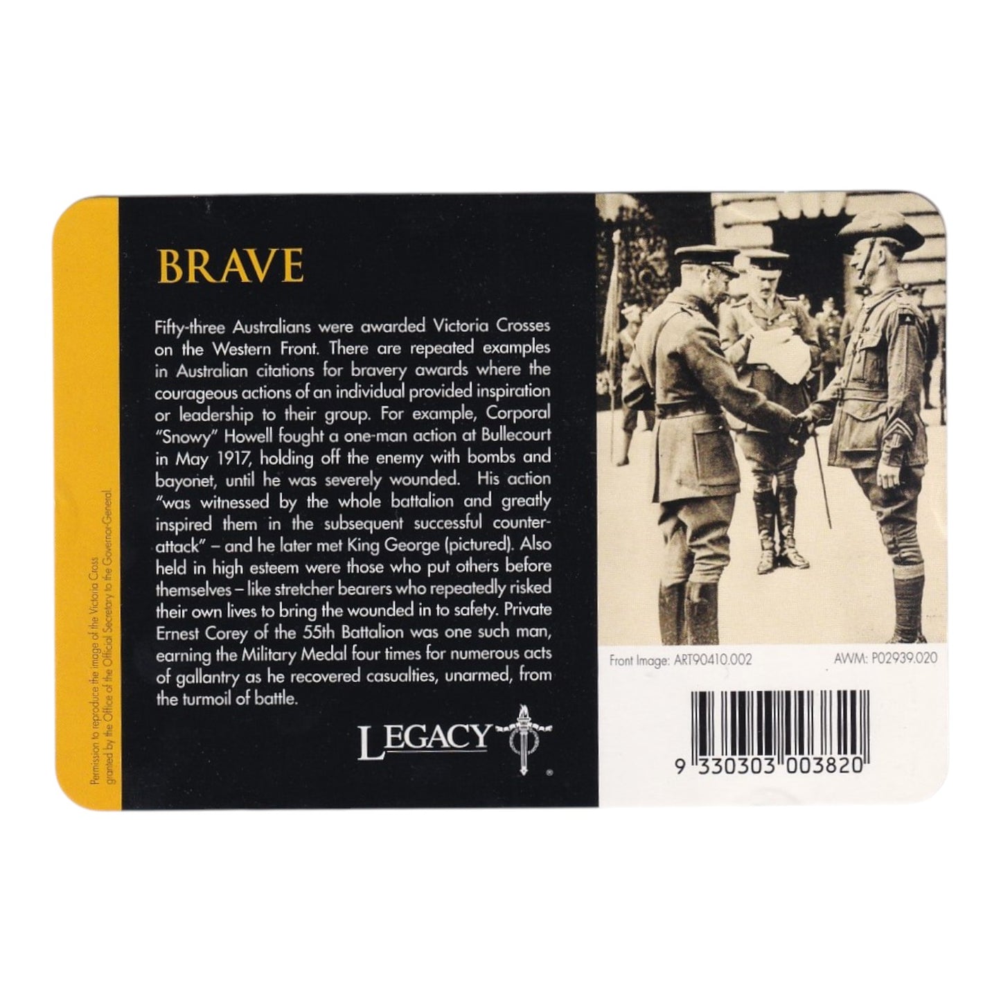 2018 20c Coin - Anzac Spirit - Brave