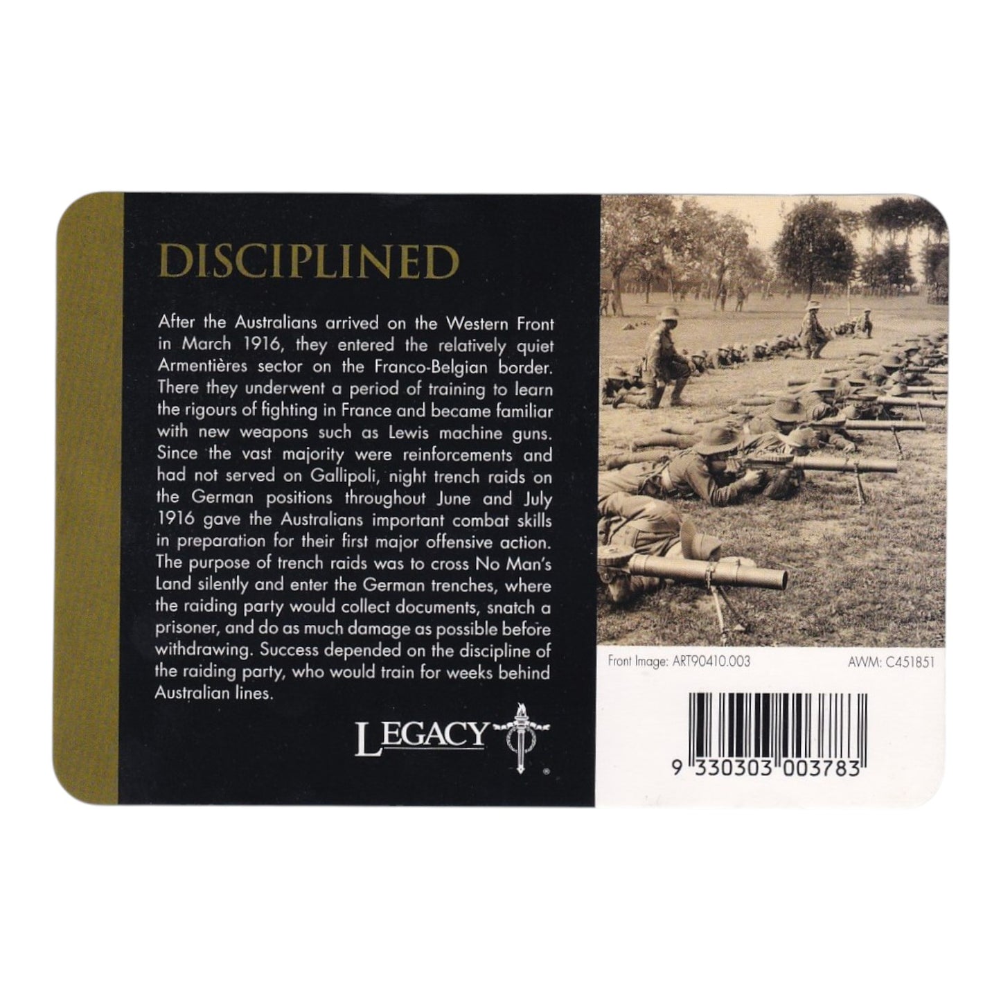 2018 20c Coin - Anzac Spirit - Disciplined