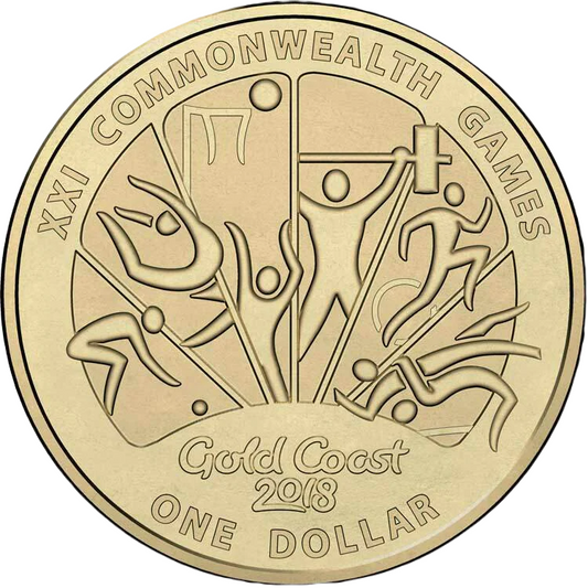 2018 Australian $1 Coin - XXI Commonwealth Games - Sports of the Games - Design 2 - Uncirculated