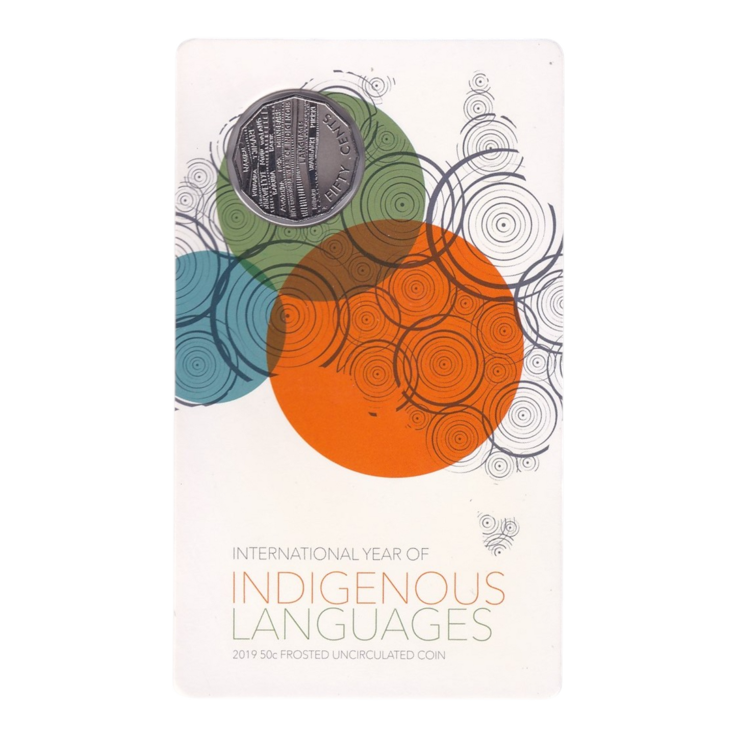 2019 50c Coin - International Year of Indigenous Languages - Frosted Uncirculated