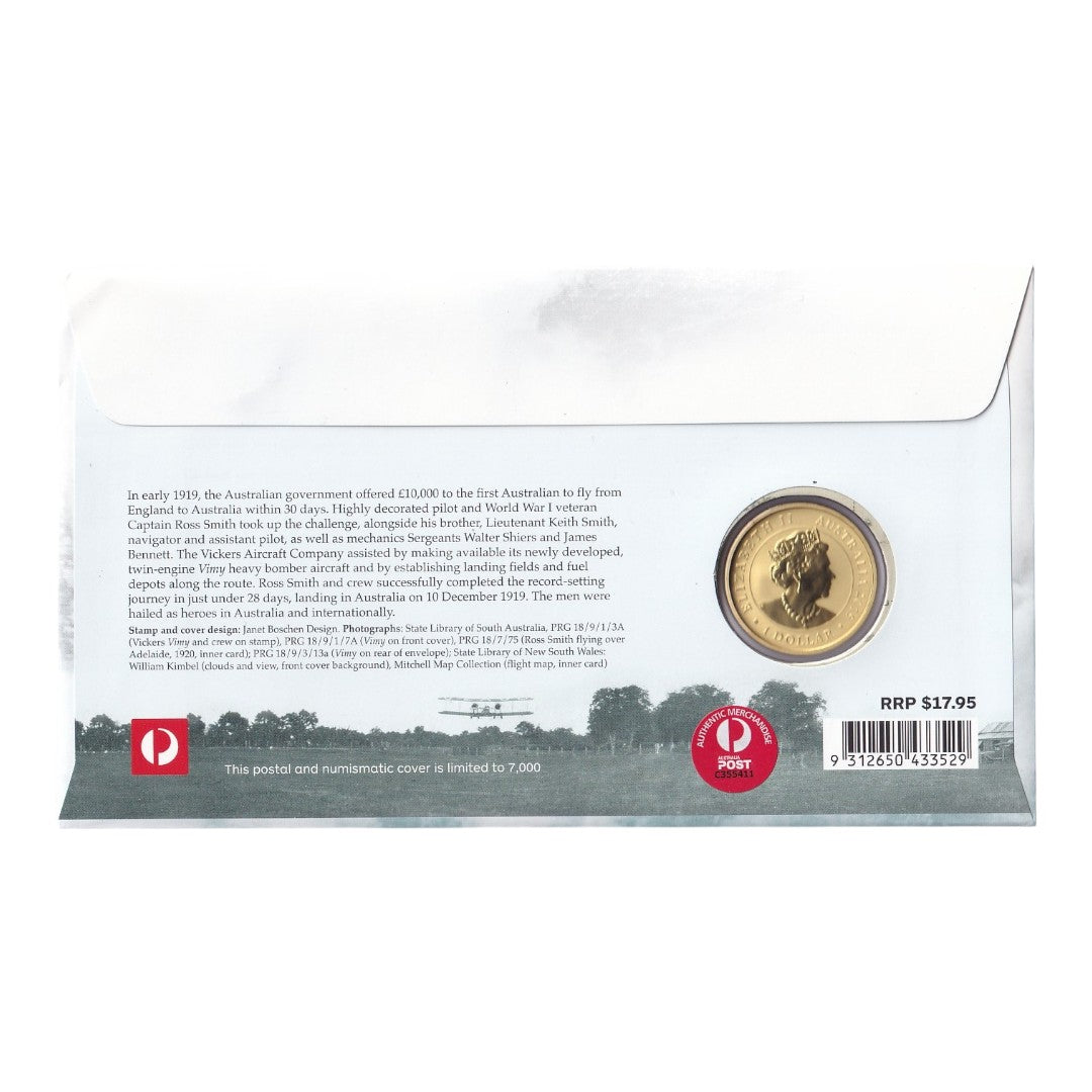 2019 Perth Mint PNC - 100th Anniversary of the First Flight England to Australia