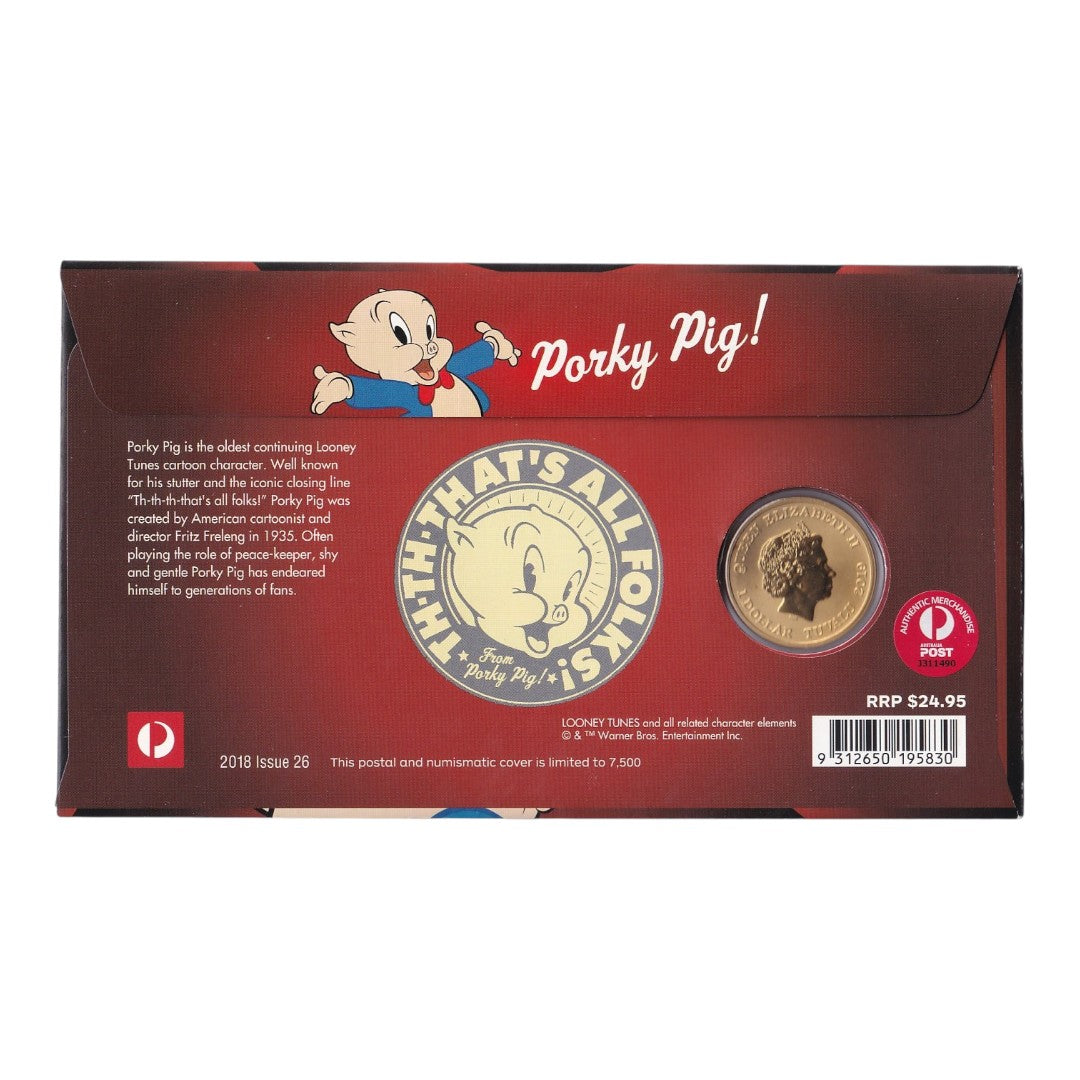 2018 Perth Mint PNC - Porky Pig "That's all Folks"