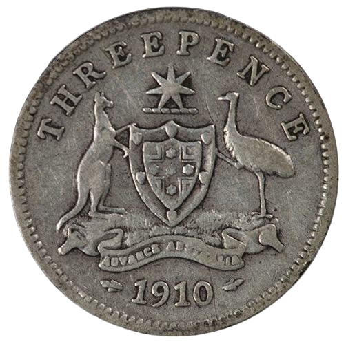 1910 Australian Threepence - Very Good