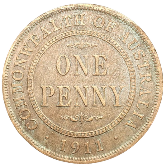 1911 Australian Penny - Very Good